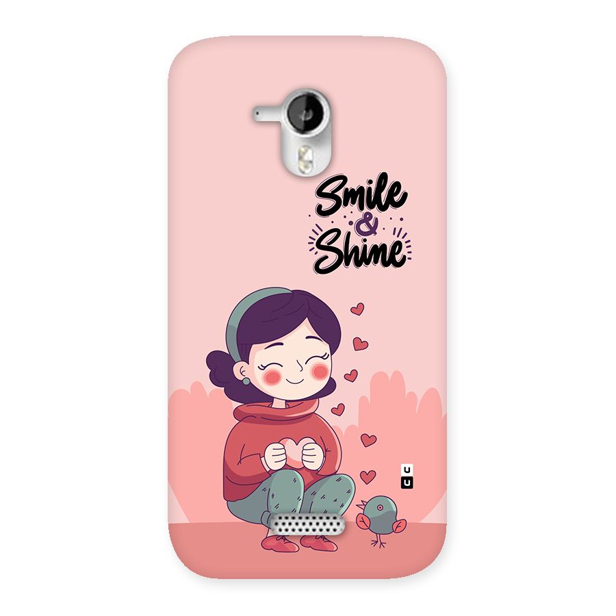 Smile And Shine Back Case for Canvas HD A116