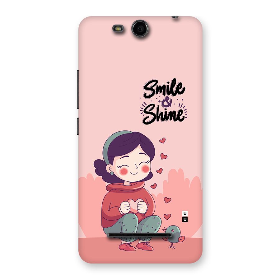 Smile And Shine Back Case for Canvas Juice 3 Q392