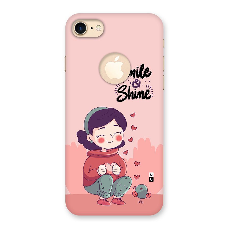Smile And Shine Back Case for iPhone 7 Logo Cut