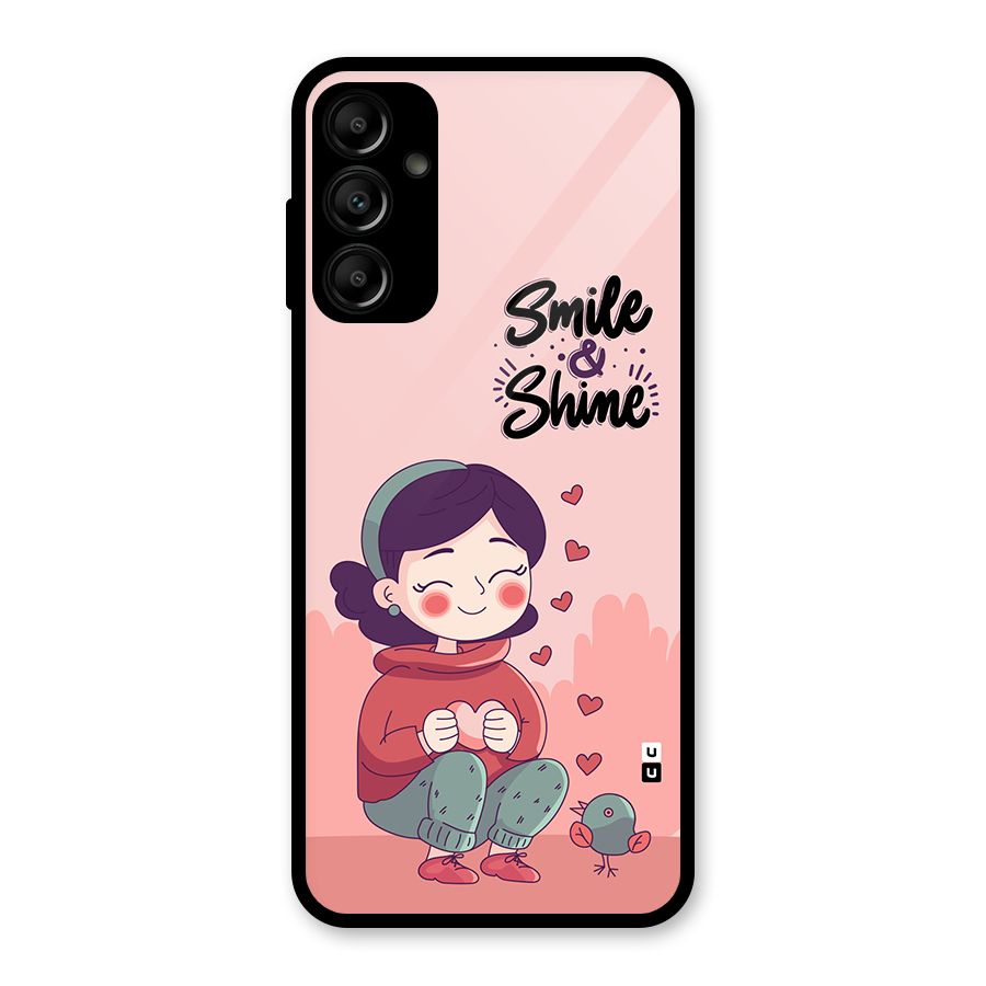 Smile And Shine Glass Back Case for Galaxy A14 5G