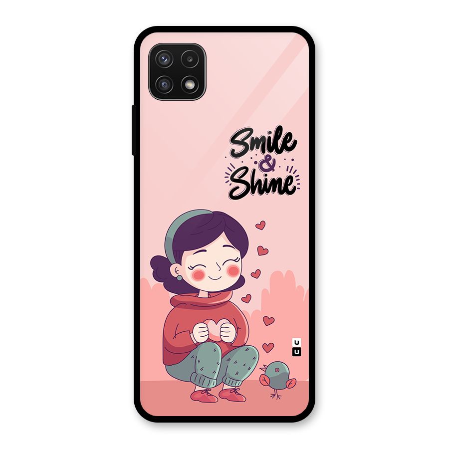 Smile And Shine Glass Back Case for Galaxy A22 5G