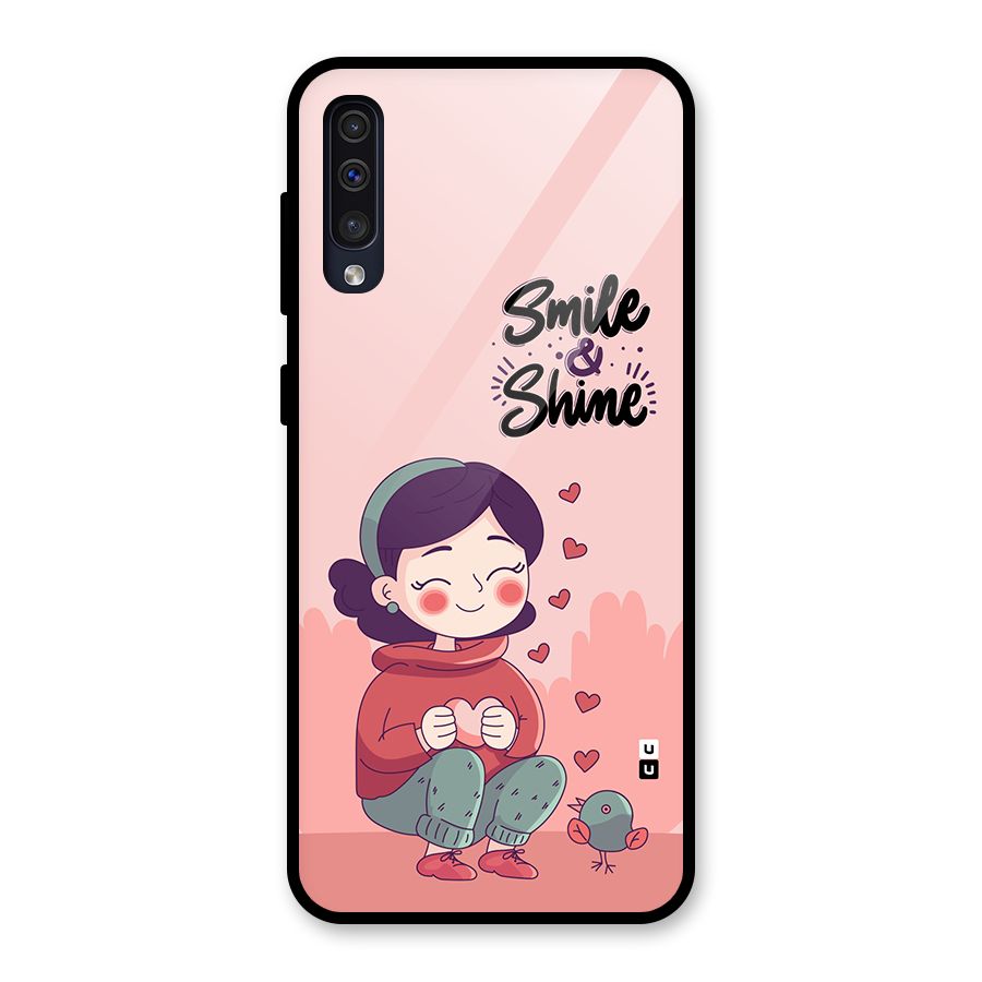 Smile And Shine Glass Back Case for Galaxy A30s