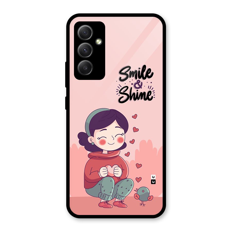 Smile And Shine Glass Back Case for Galaxy A34