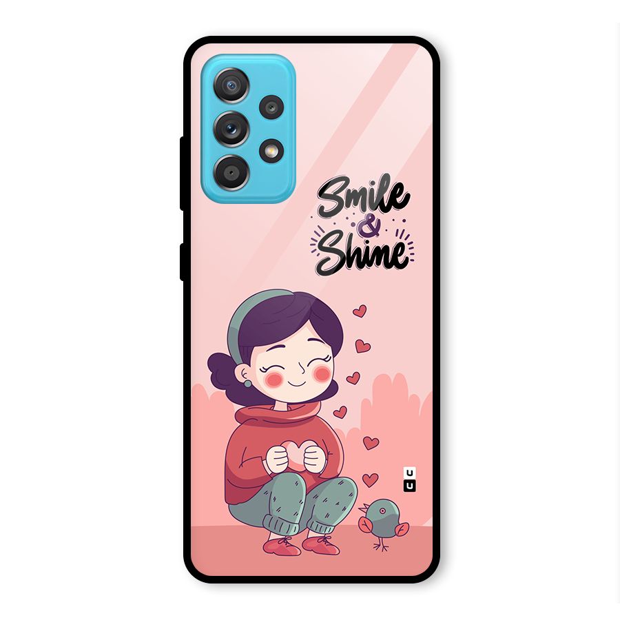 Smile And Shine Glass Back Case for Galaxy A52s 5G