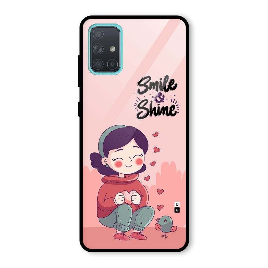 Smile And Shine Glass Back Case for Galaxy A71