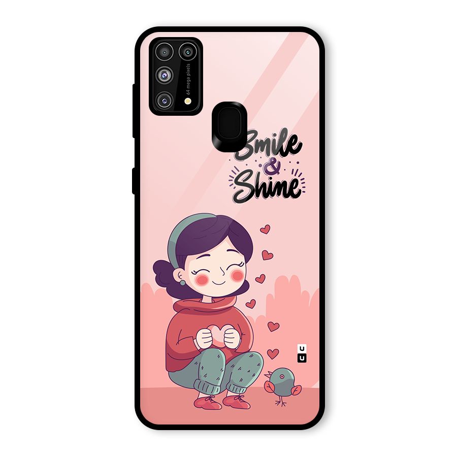 Smile And Shine Glass Back Case for Galaxy F41