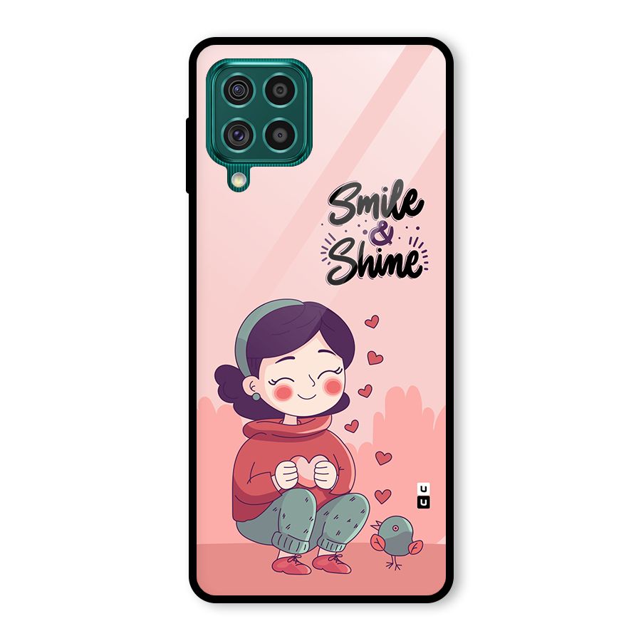 Smile And Shine Glass Back Case for Galaxy F62