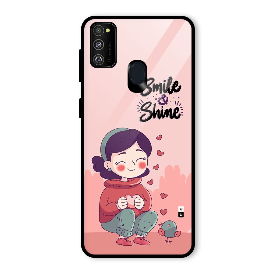 Smile And Shine Glass Back Case for Galaxy M30s