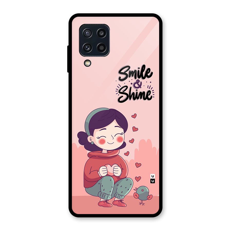 Smile And Shine Glass Back Case for Galaxy M32