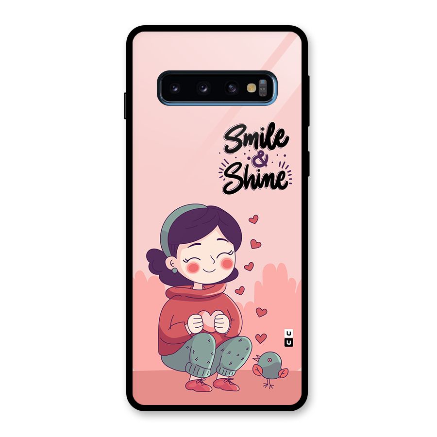 Smile And Shine Glass Back Case for Galaxy S10