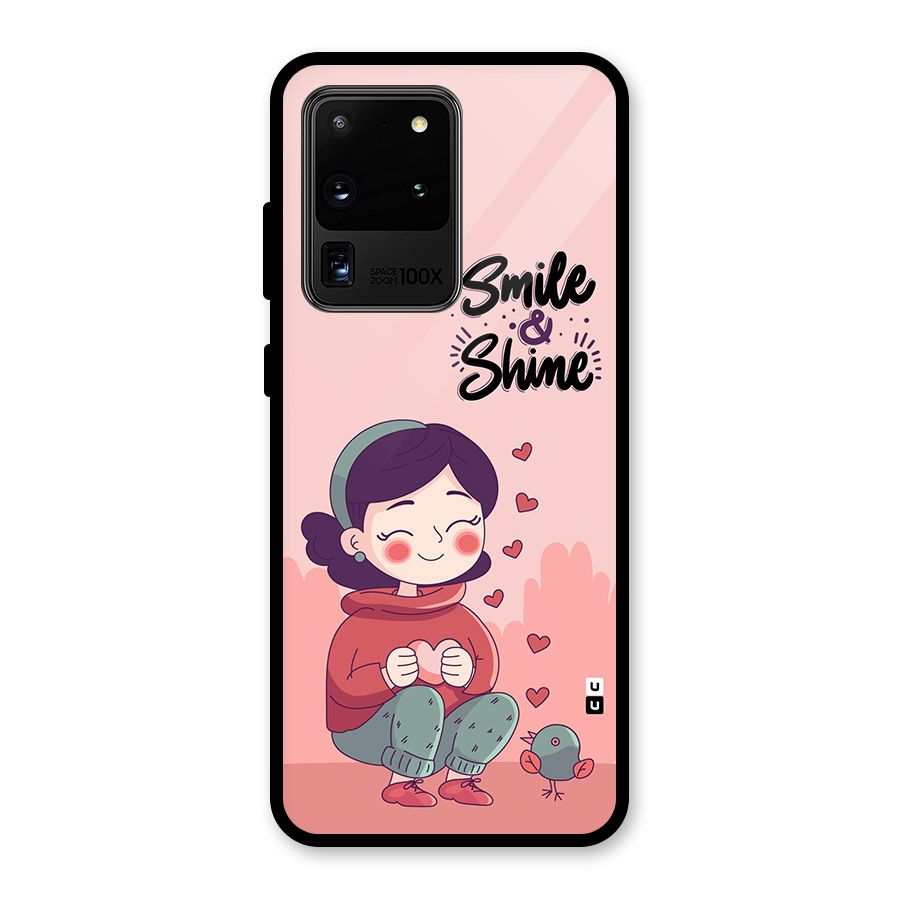 Smile And Shine Glass Back Case for Galaxy S20 Ultra