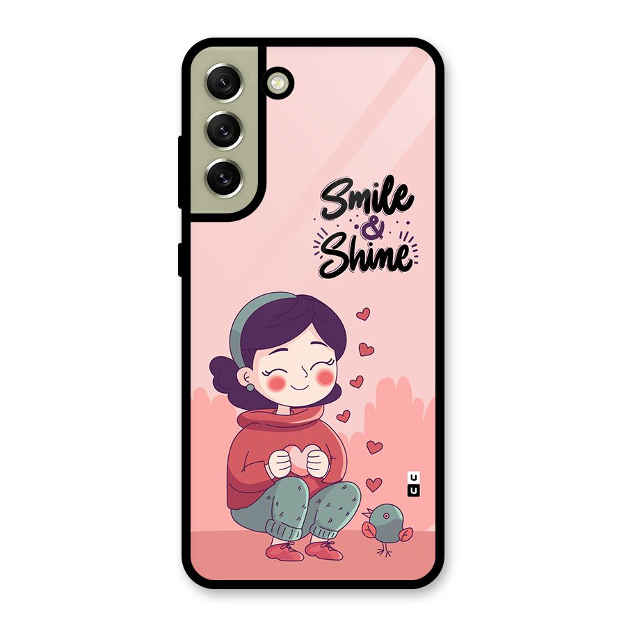 Smile And Shine Glass Back Case for Galaxy S21 FE 5G