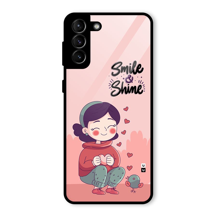 Smile And Shine Glass Back Case for Galaxy S21 Plus