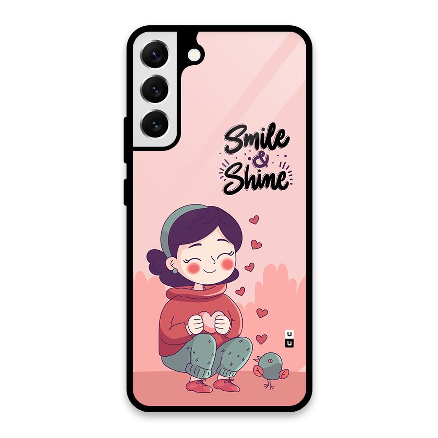 Smile And Shine Glass Back Case for Galaxy S22 Plus 5G
