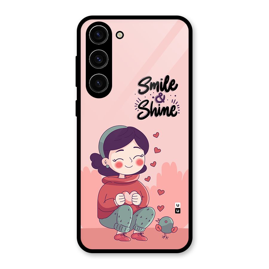 Smile And Shine Glass Back Case for Galaxy S23 Plus