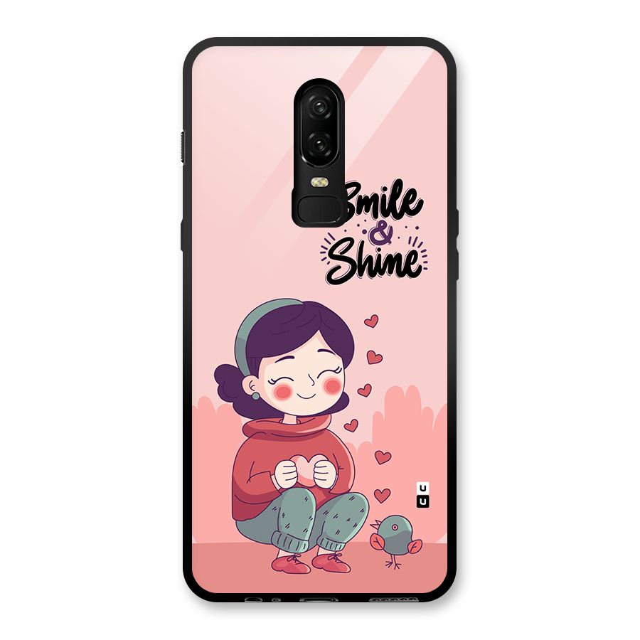 Smile And Shine Glass Back Case for OnePlus 6