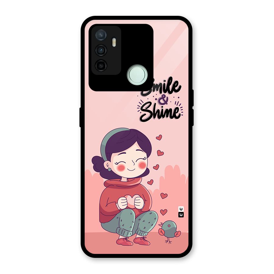 Smile And Shine Glass Back Case for Oppo A53