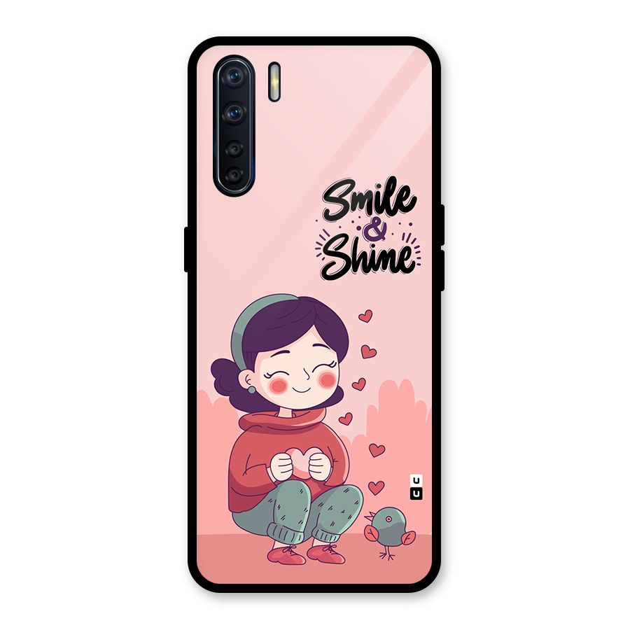 Smile And Shine Glass Back Case for Oppo F15