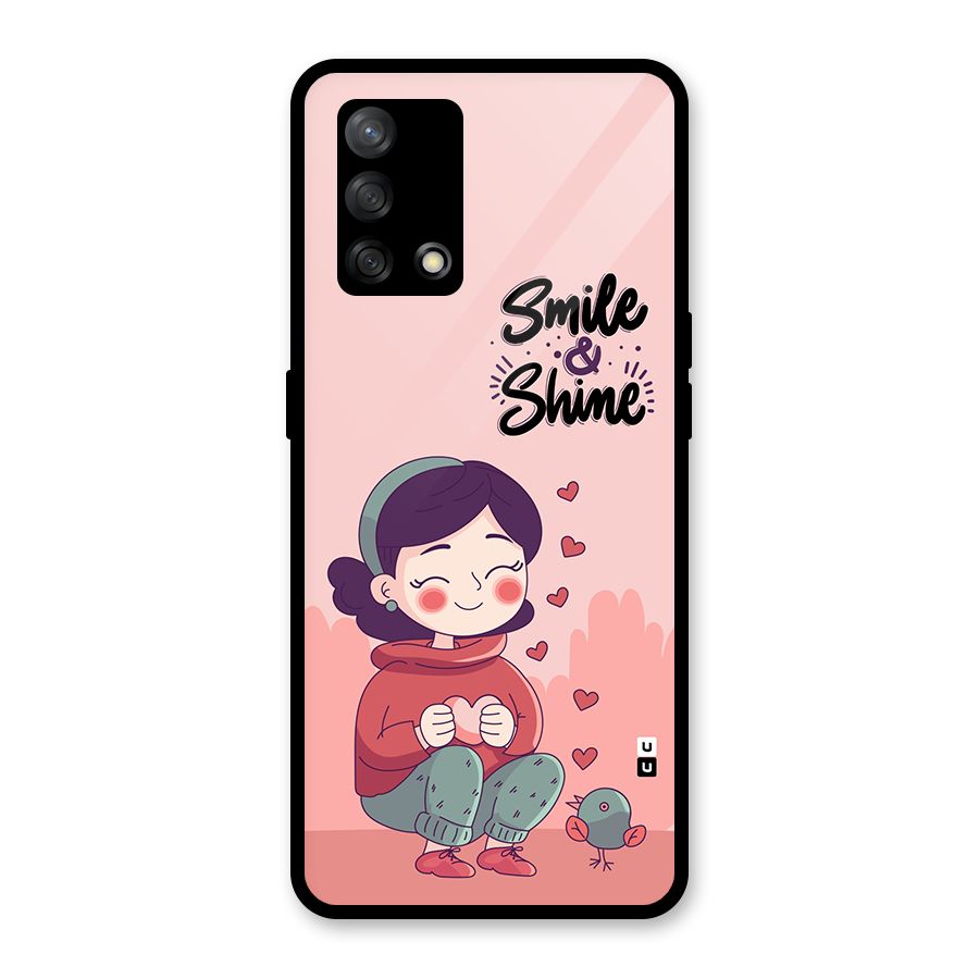 Smile And Shine Glass Back Case for Oppo F19s
