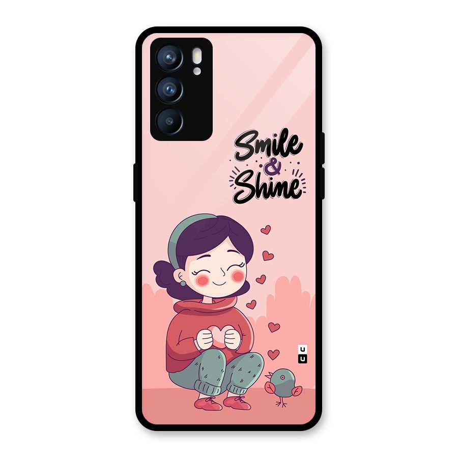 Smile And Shine Glass Back Case for Oppo Reno6 5G