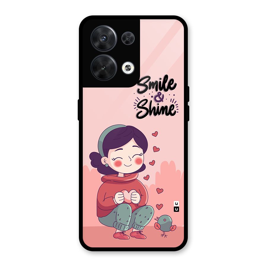 Smile And Shine Glass Back Case for Oppo Reno8 5G