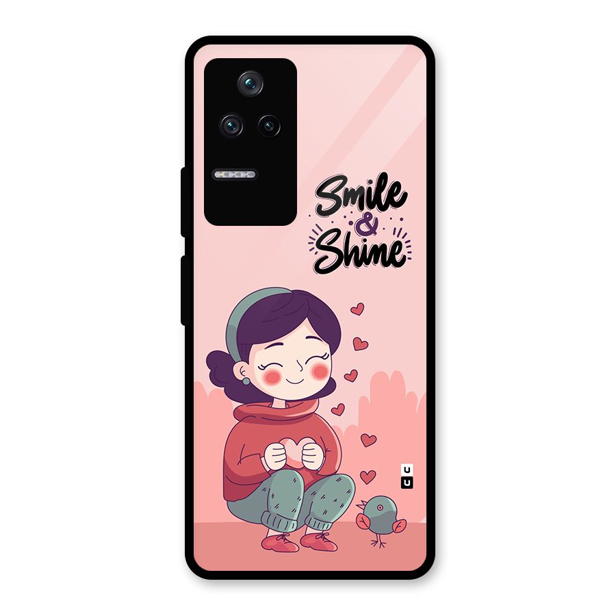 Smile And Shine Glass Back Case for Poco F4 5G