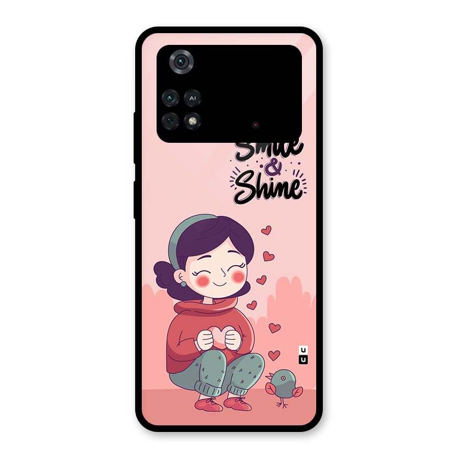Smile And Shine Glass Back Case for Poco M4 Pro 4G