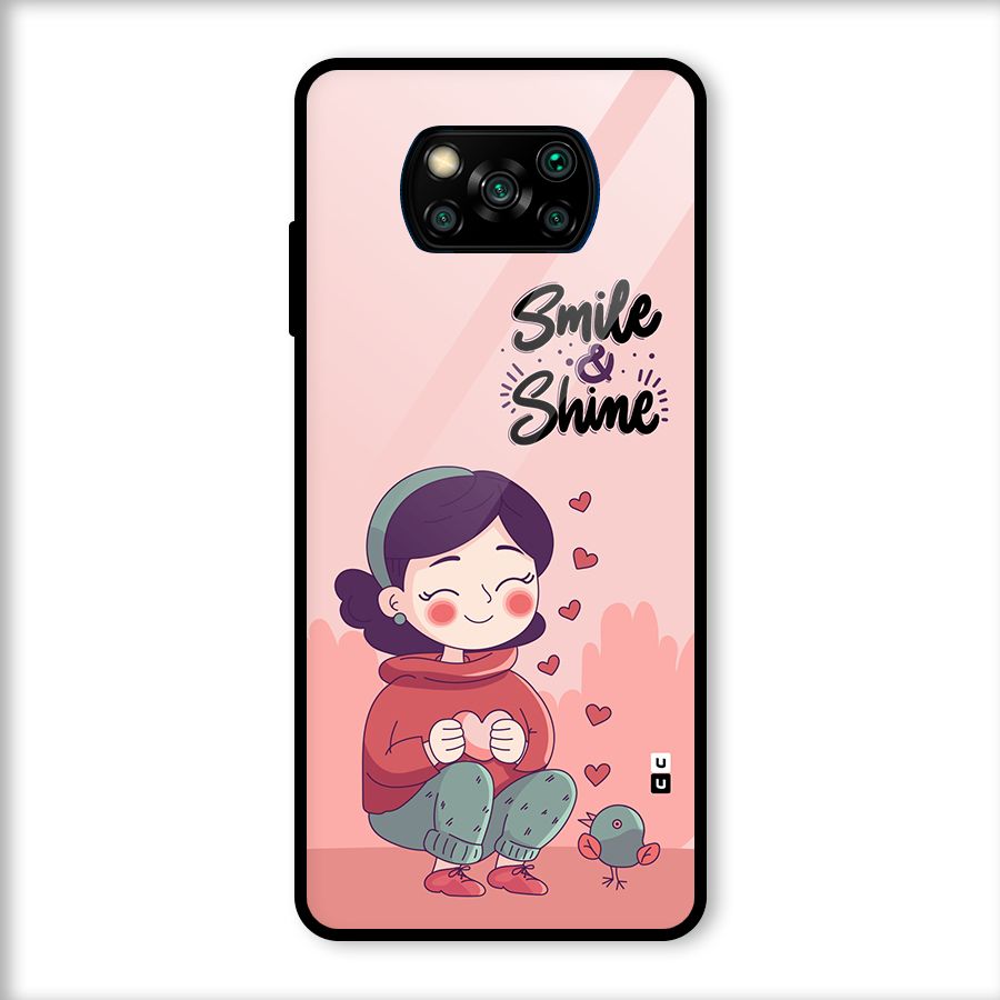 Smile And Shine Glass Back Case for Poco X3