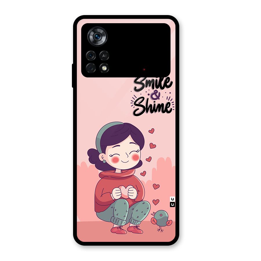 Smile And Shine Glass Back Case for Poco X4 Pro 5G