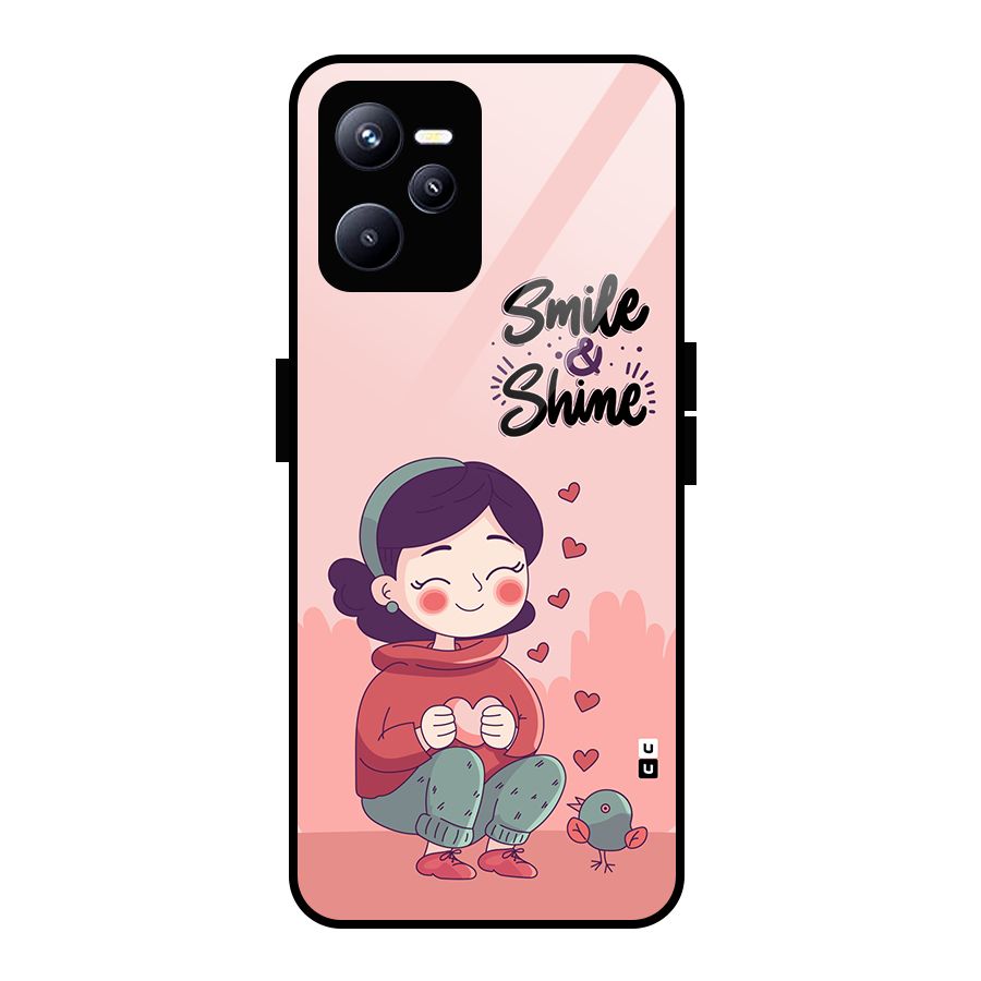 Smile And Shine Glass Back Case for Realme C35