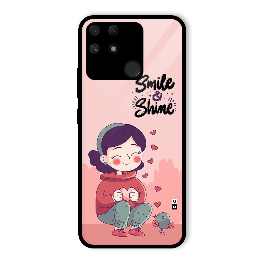 Smile And Shine Glass Back Case for Realme Narzo 50A