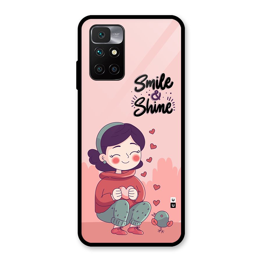 Smile And Shine Glass Back Case for Redmi 10 Prime