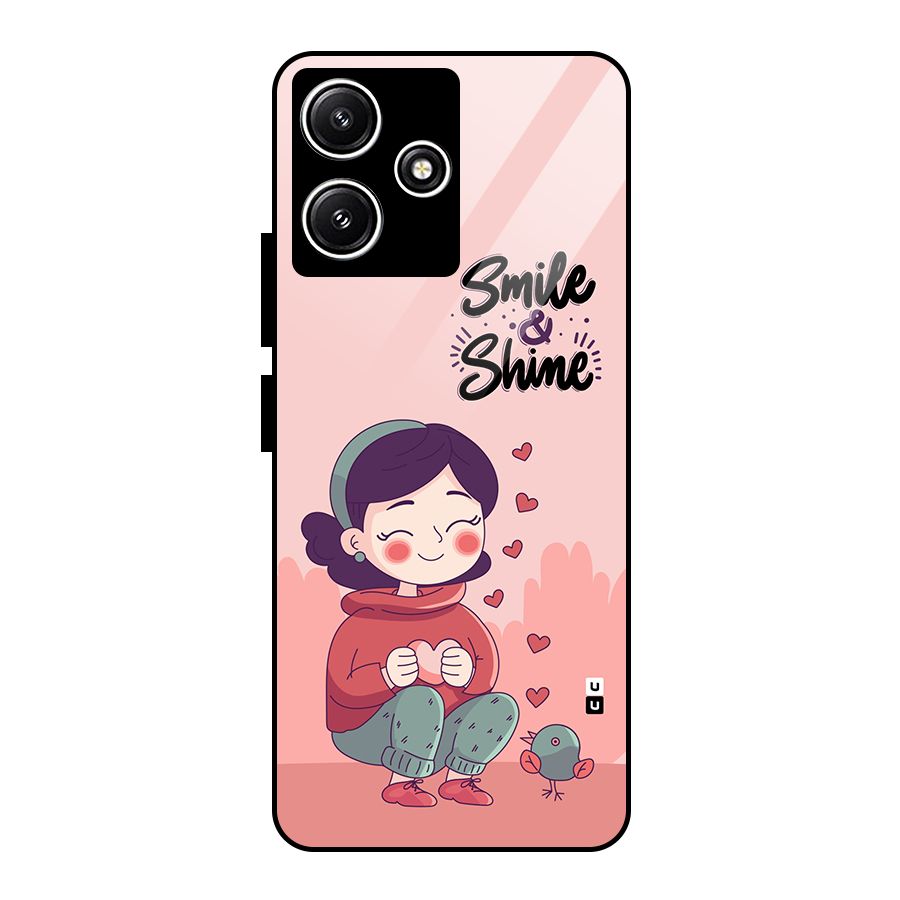 Smile And Shine Glass Back Case for Redmi 12 5G