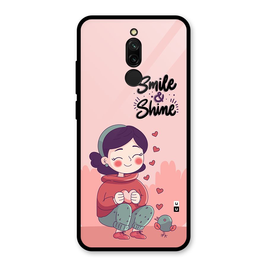 Smile And Shine Glass Back Case for Redmi 8