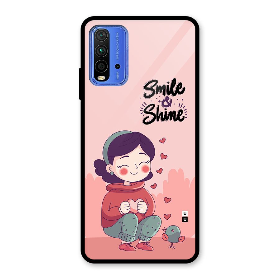 Smile And Shine Glass Back Case for Redmi 9 Power