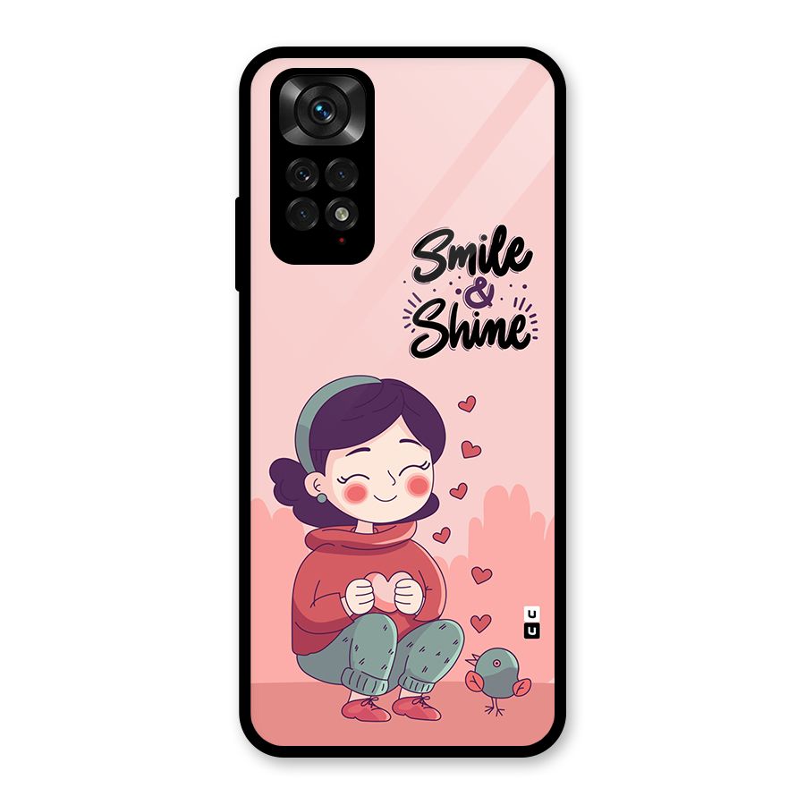Smile And Shine Glass Back Case for Redmi Note 11