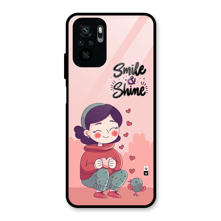 Smile And Shine Glass Back Case for Redmi Note 11 SE