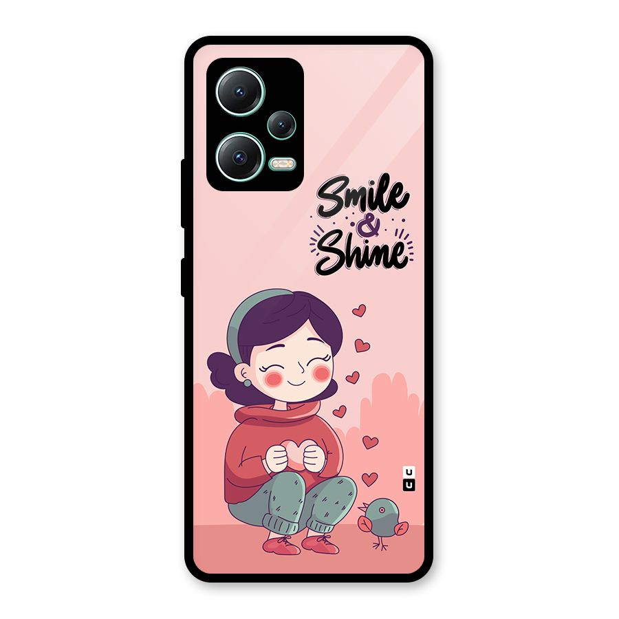 Smile And Shine Glass Back Case for Redmi Note 12 5G