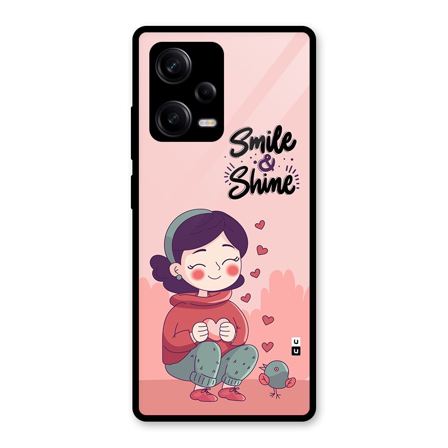 Smile And Shine Glass Back Case for Redmi Note 12 Pro