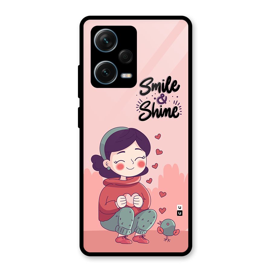 Smile And Shine Glass Back Case for Redmi Note 12 Pro Plus 5G