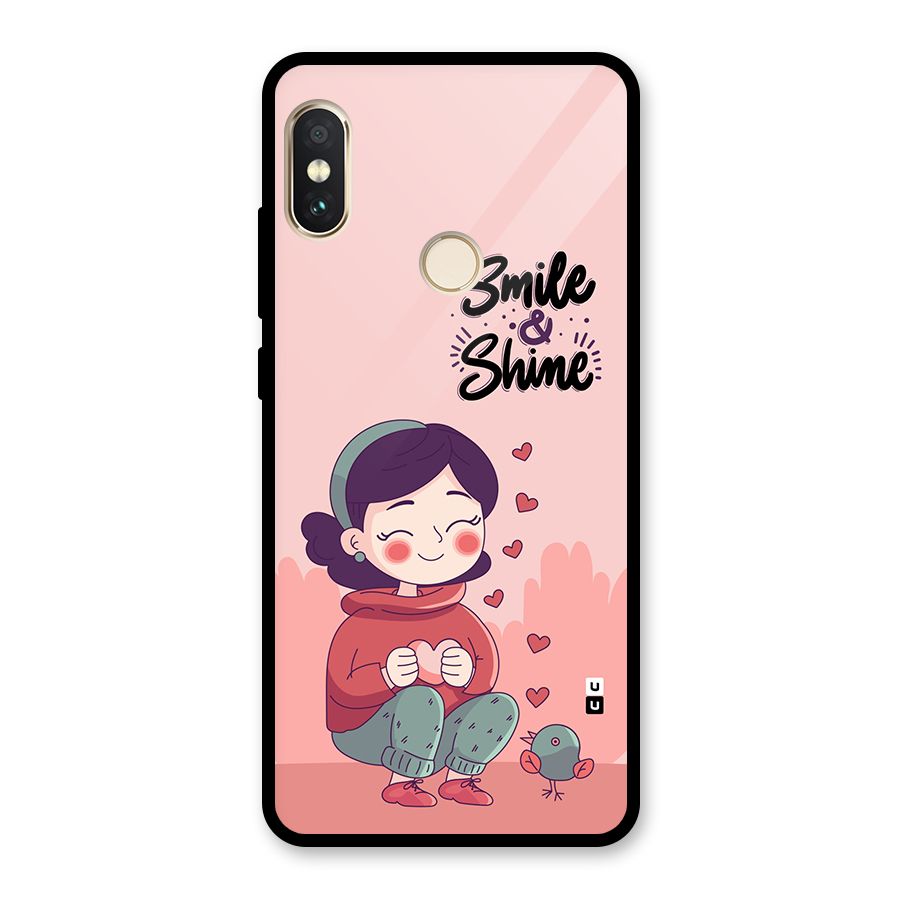 Smile And Shine Glass Back Case for Redmi Note 5 Pro