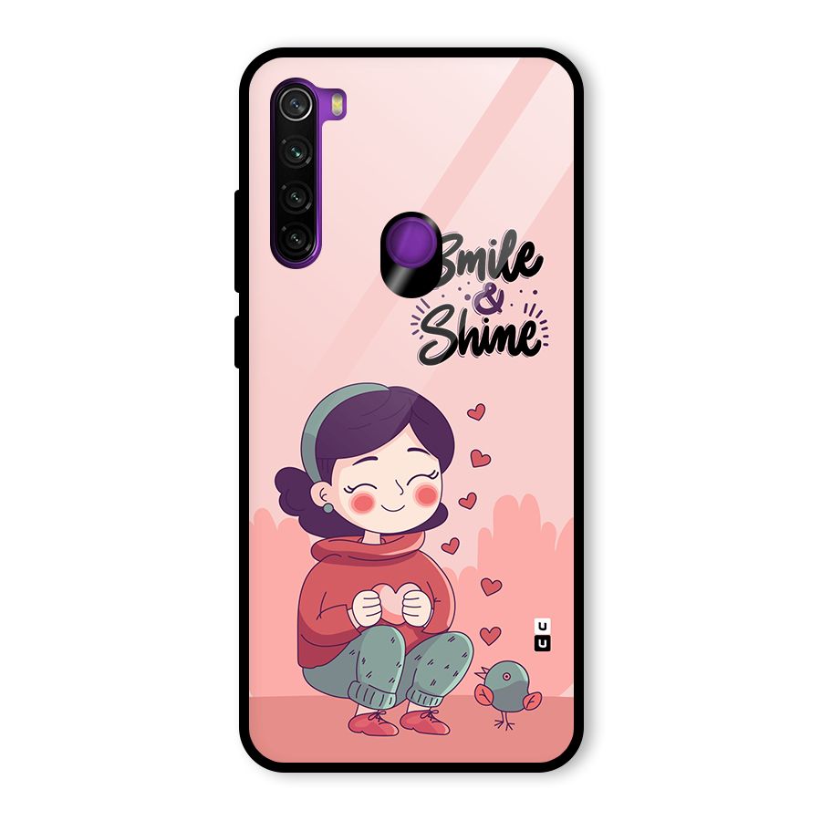 Smile And Shine Glass Back Case for Redmi Note 8
