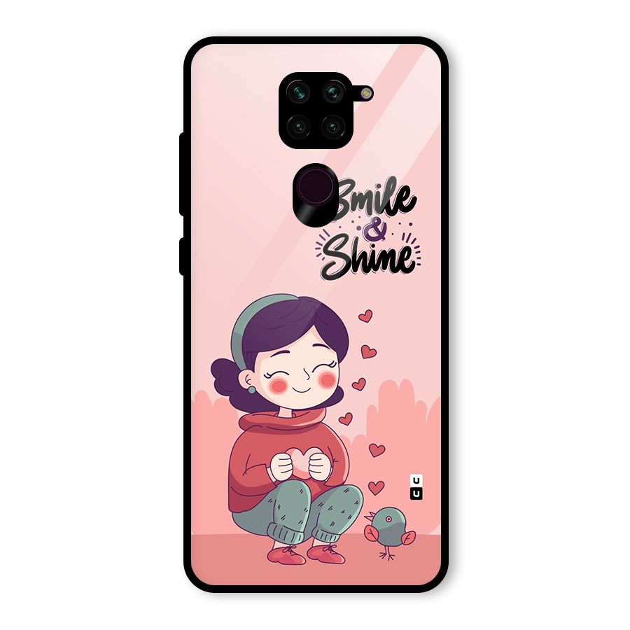 Smile And Shine Glass Back Case for Redmi Note 9