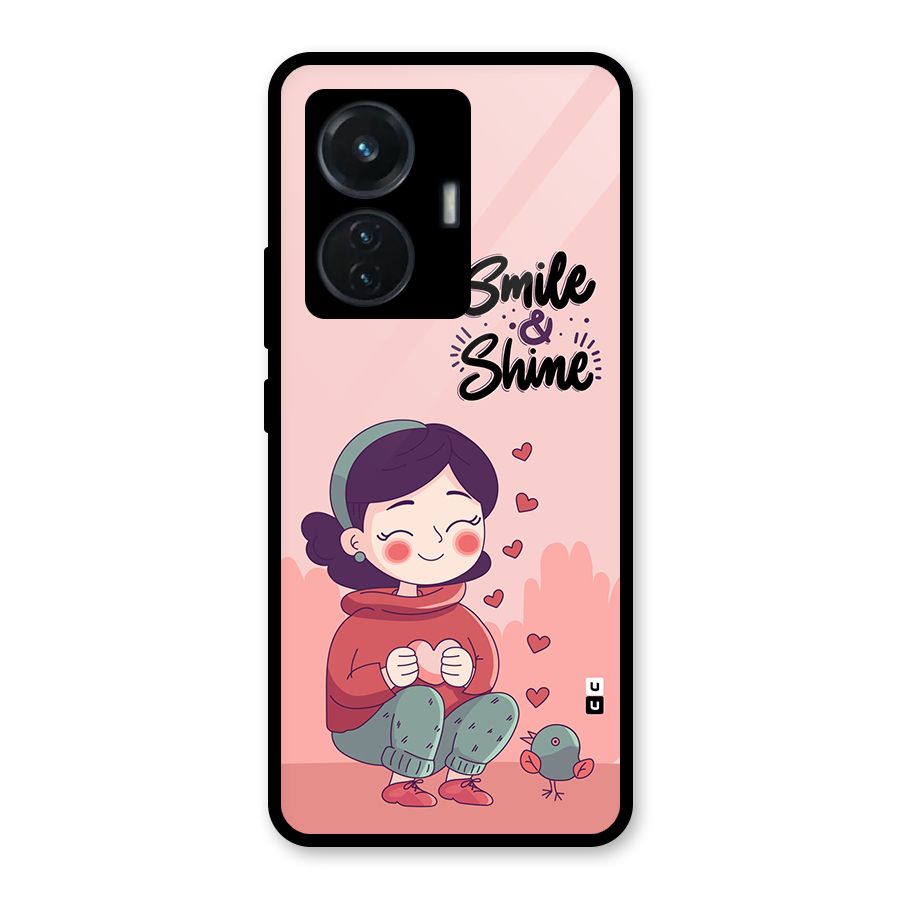 Smile And Shine Glass Back Case for Vivo T1 44W
