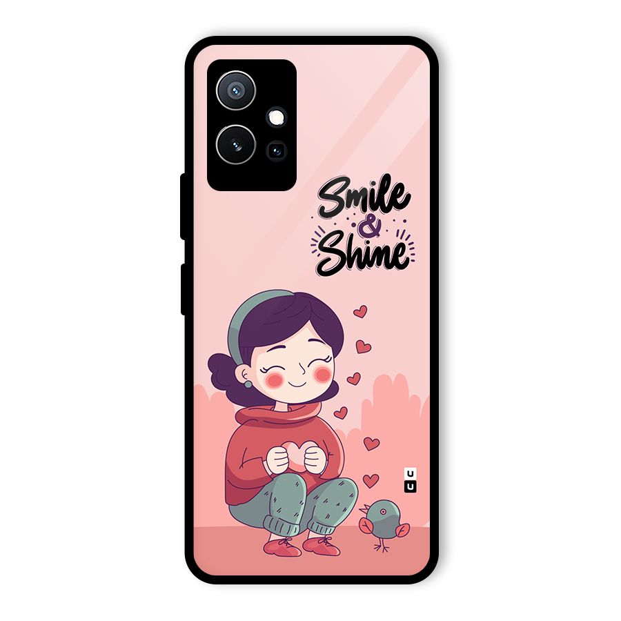 Smile And Shine Glass Back Case for Vivo T1 5G