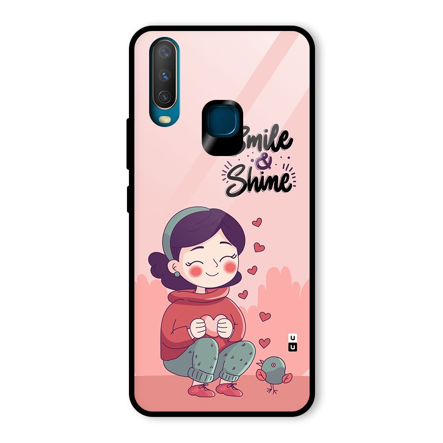 Smile And Shine Glass Back Case for Vivo U10
