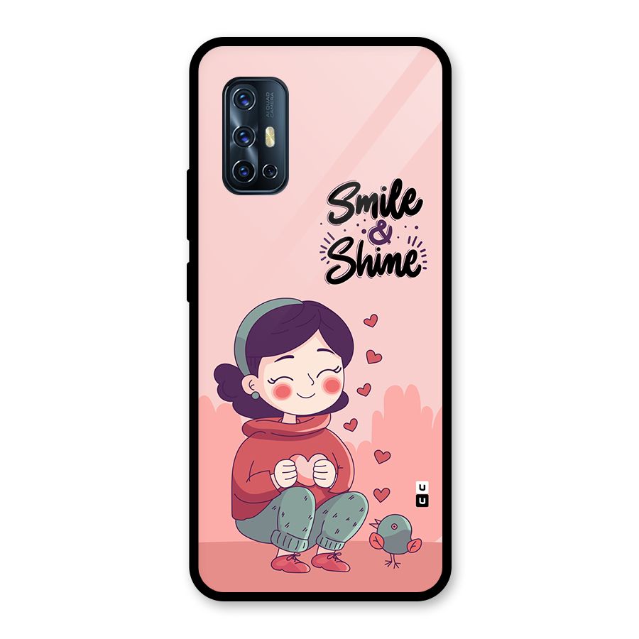 Smile And Shine Glass Back Case for Vivo V17