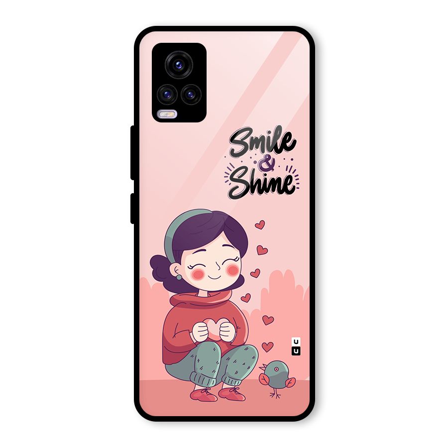Smile And Shine Glass Back Case for Vivo V20 2021