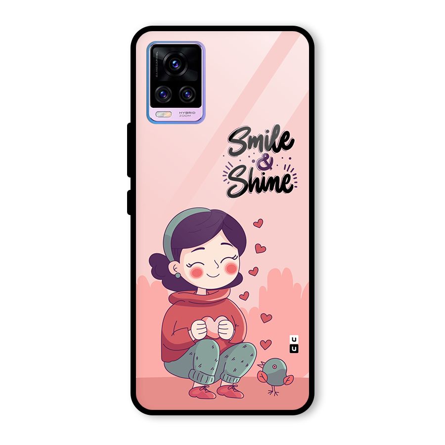 Smile And Shine Glass Back Case for Vivo V20 Pro