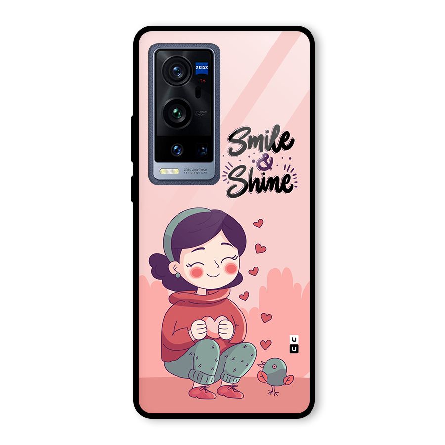 Smile And Shine Glass Back Case for Vivo X60 Pro Plus